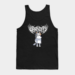 Black Metal Bluey Grandpa Tank Top